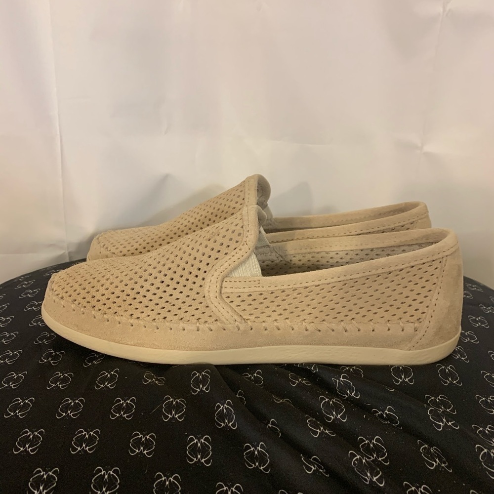 Minnetonka suede laser cut Pacific slip ons 11